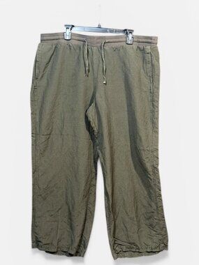 Women’s Plus Size Pants |   Lane Bryant | Size 18/20  | Olive Linen Pants